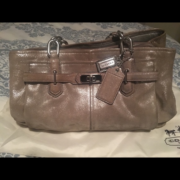 Coach Metallic Handbag - Picture 1 of 5